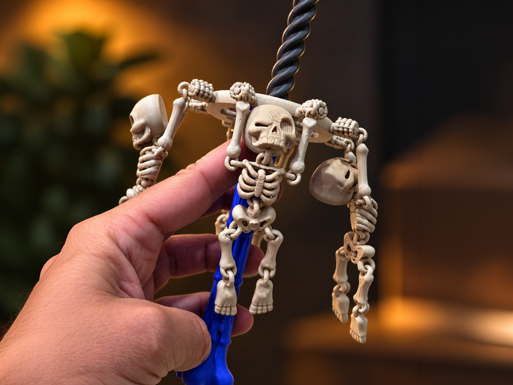 Spinning Magic Skeleton Wand - 1