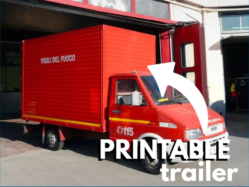 Fire Brigade Trailer Truck|Rimorchio Camioncino