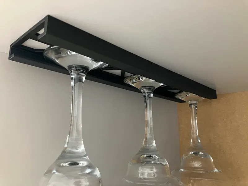 Under-Cabinet Wine Glass Holder