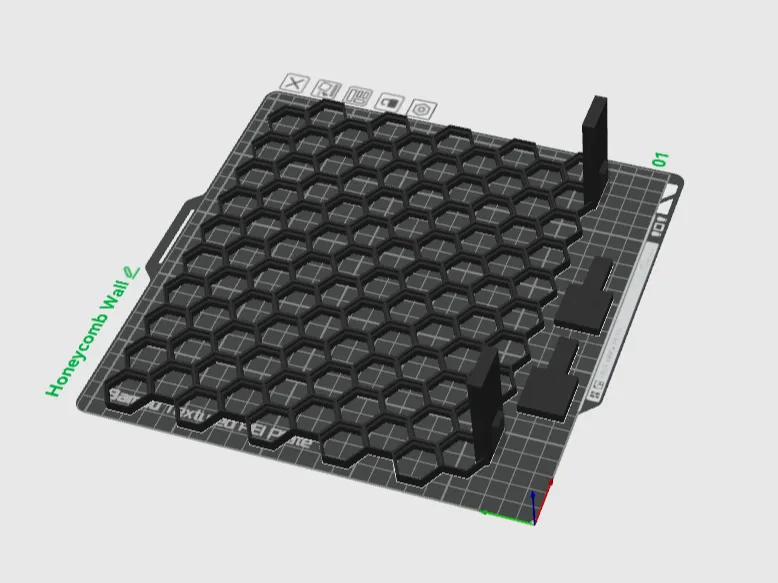 Honeycomb wall with inbuilt stand