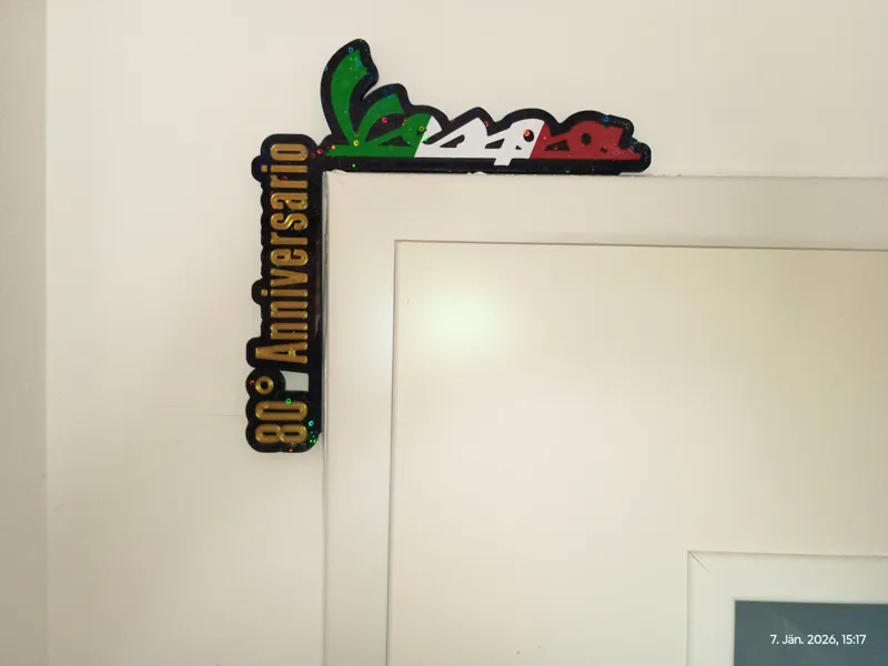 Vespa 80th anniversary door corner / door topper