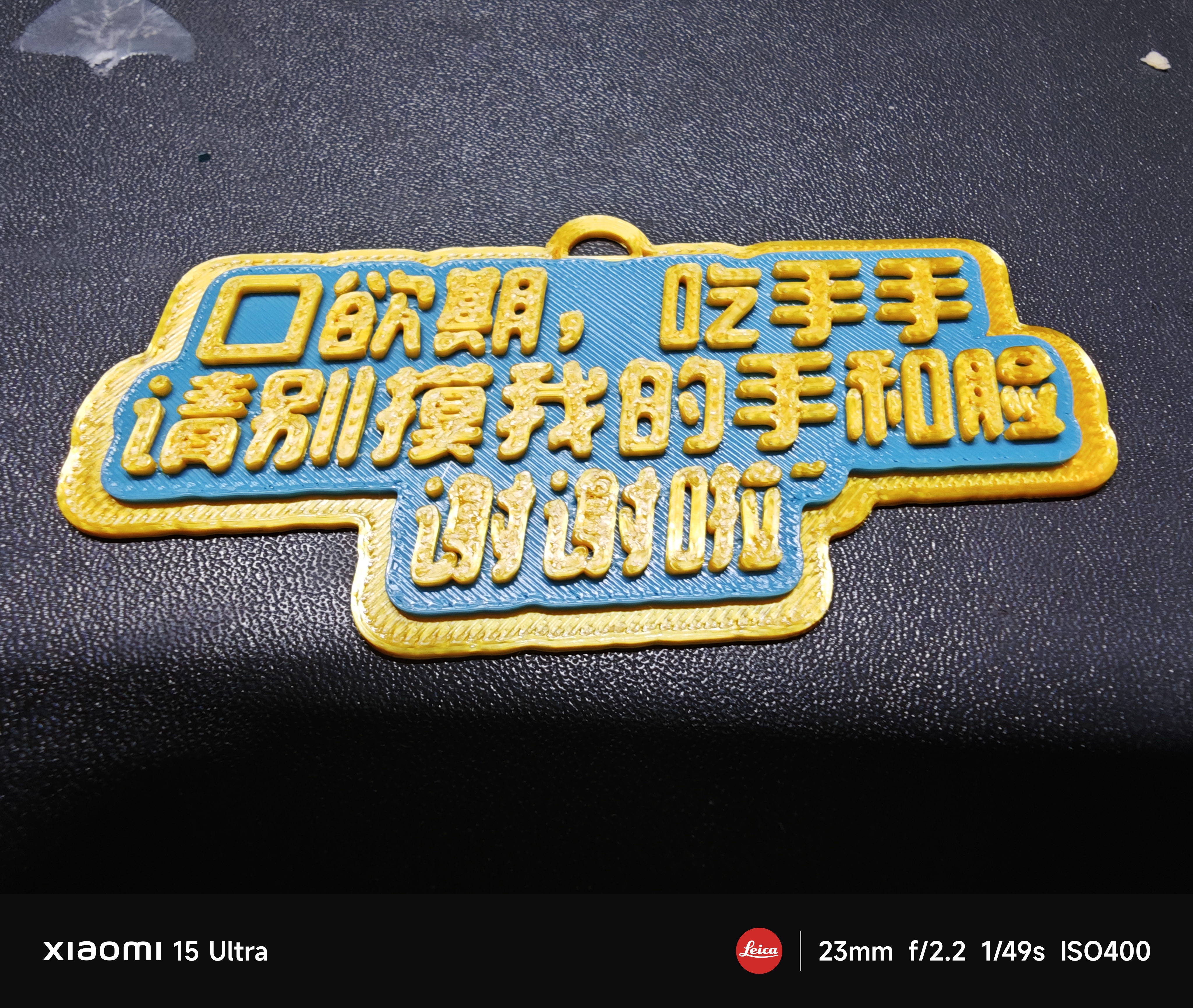Miniatura 4 do modelo 3D 婴儿车挂牌【请别摸我的脸和手谢谢理解】，另有其他提示内容