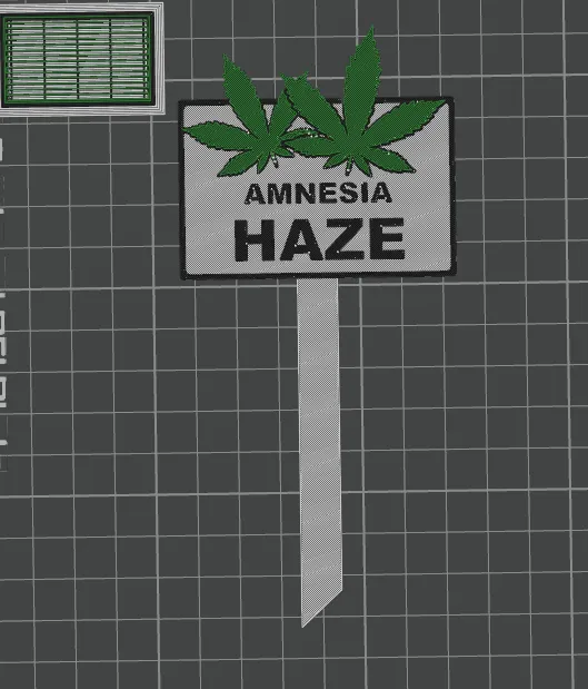 Grow Sign/Pflanzschild - Amnesia Haze