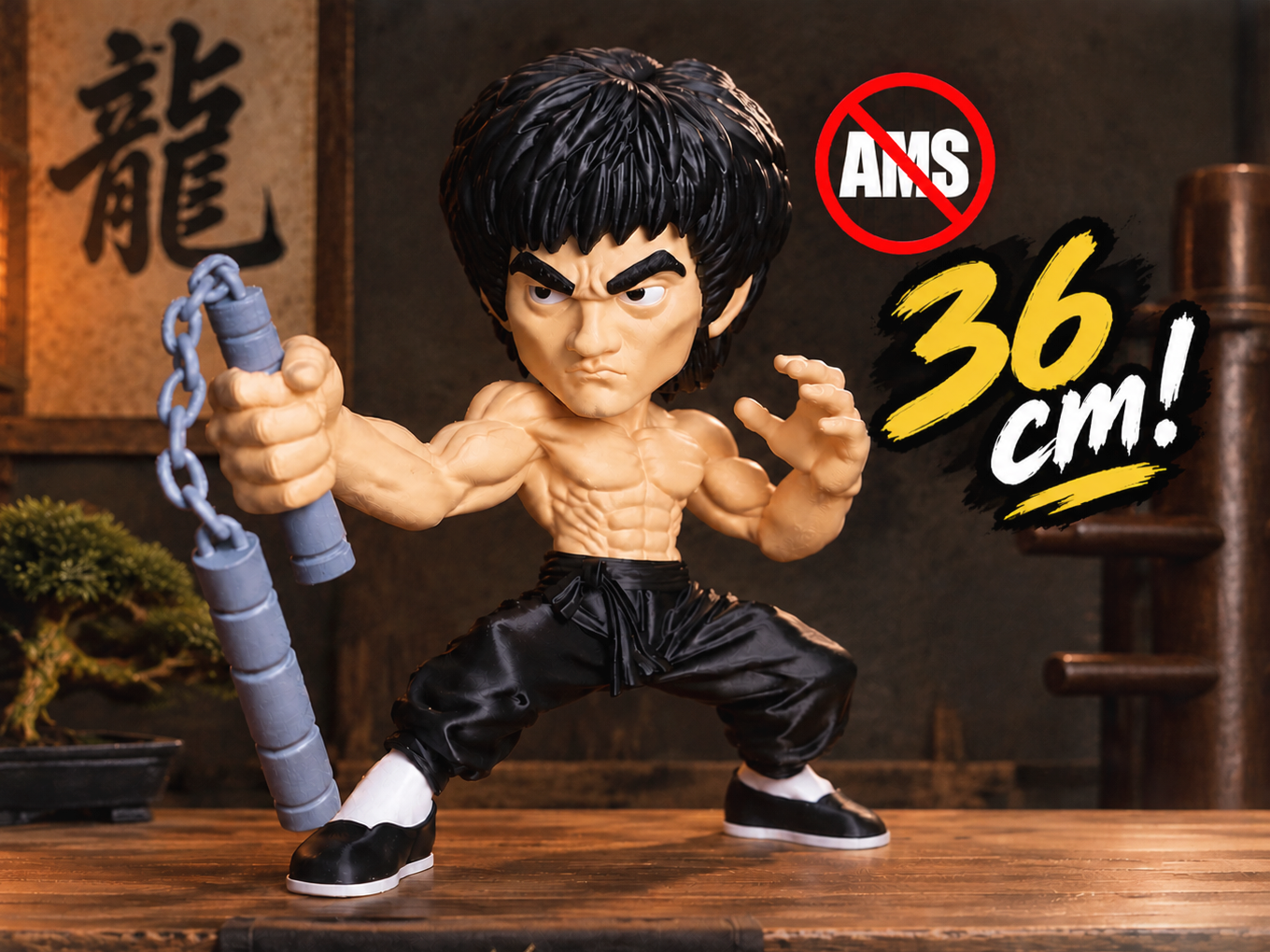 Bruce Lee – Dragon Warrior 36cm Statue NO AMS! 3D model