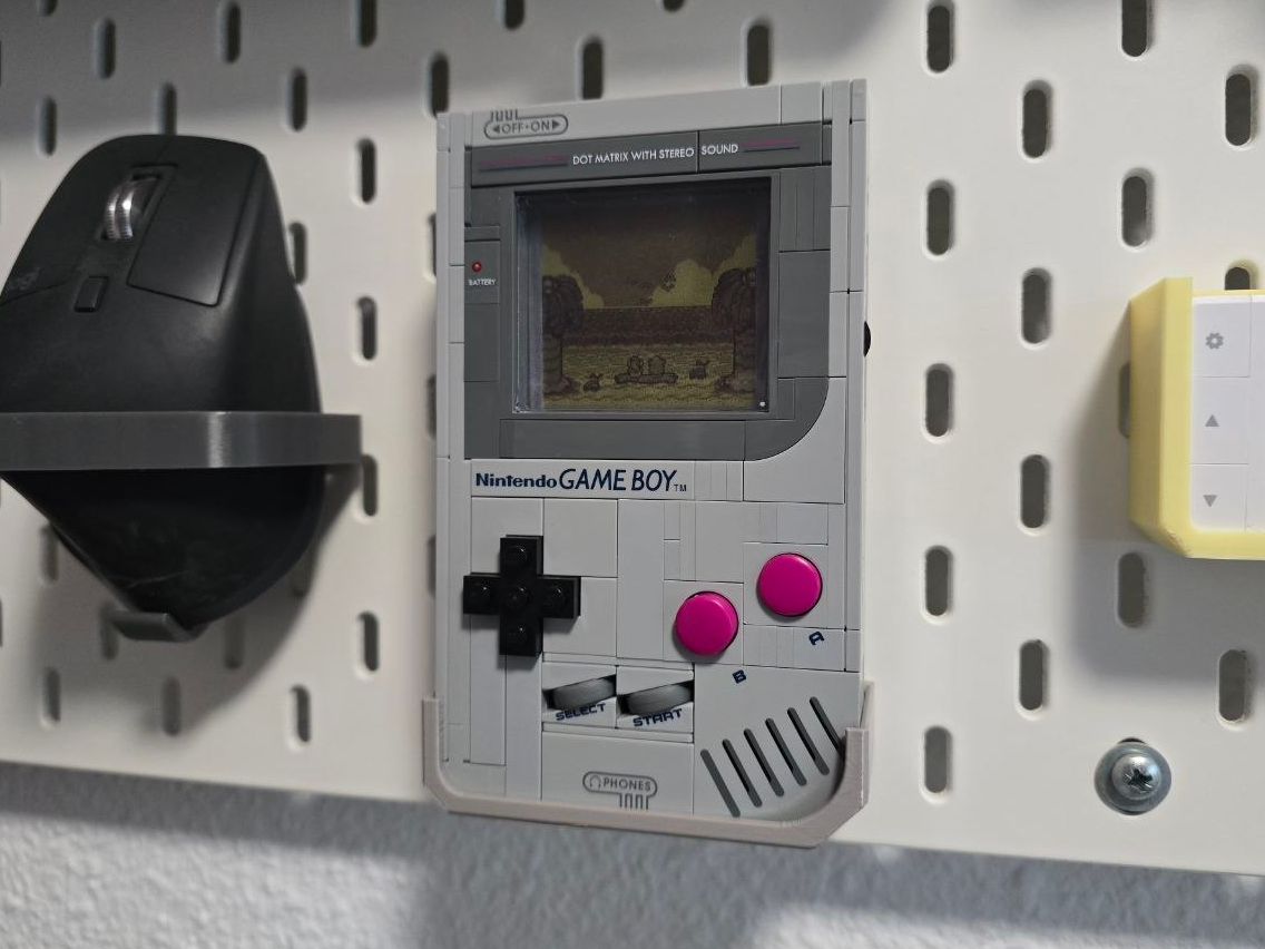 Brick-Built Game Boy Display Stand for IKEA SKADIS