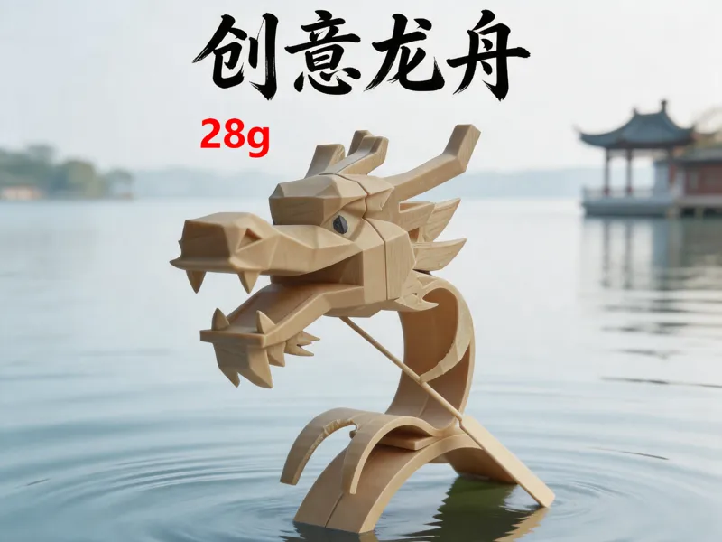 创意龙舟，艺术龙舟摆件