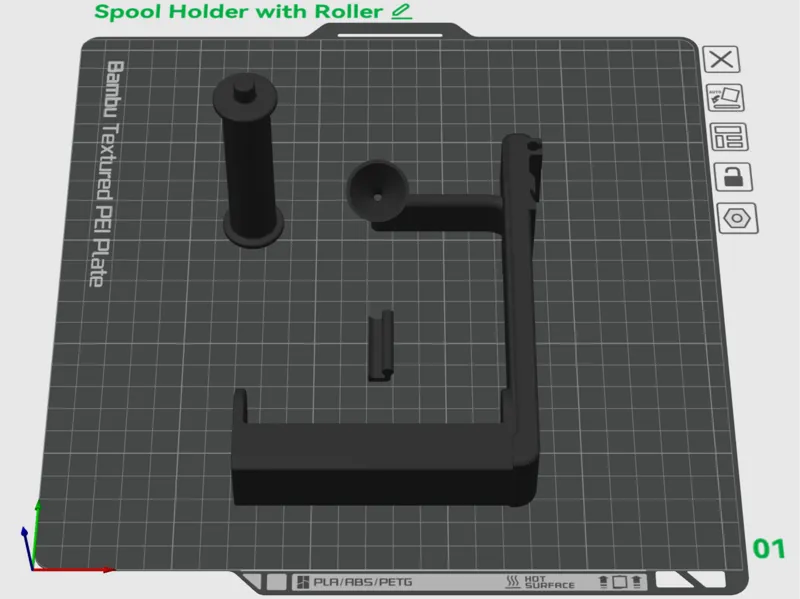 Left Side spool holder for Sanja3D P2s Riser