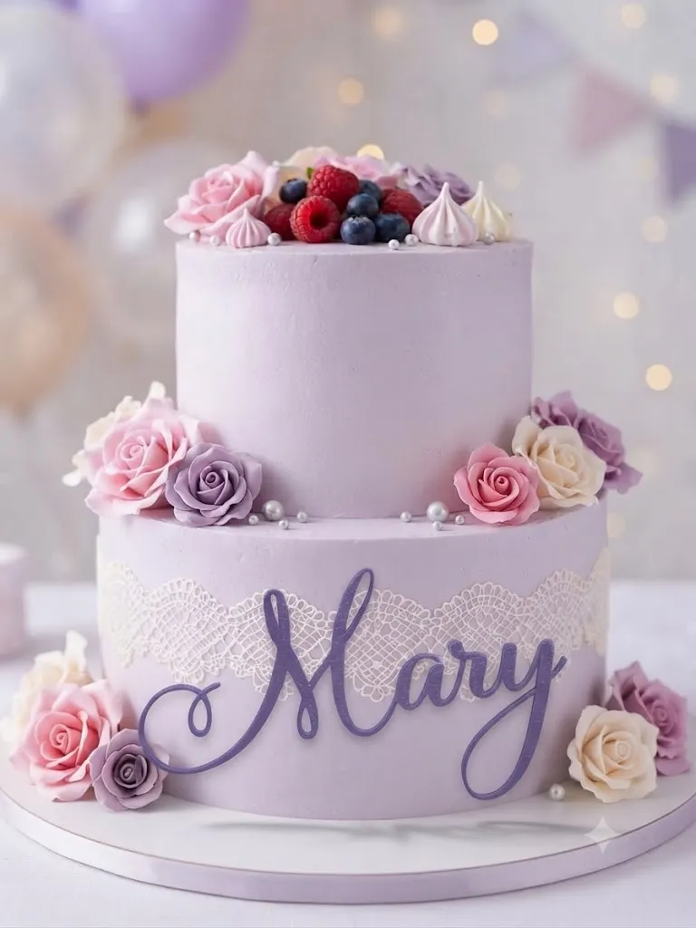 Custom Name Mary Floating topper view 2