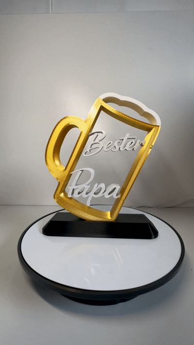 Vatertags-Deko „Bester Papa“ – Bierglas Geschenk