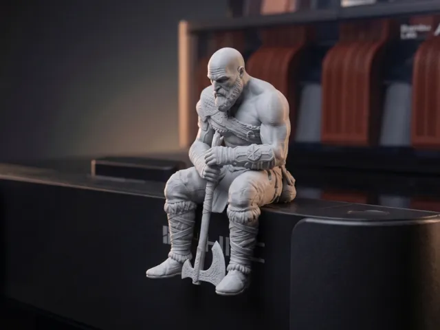 Sitting Kratos with Leviathan Axe - Edge Sitter