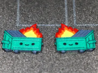 Dumpster Fire Earrings