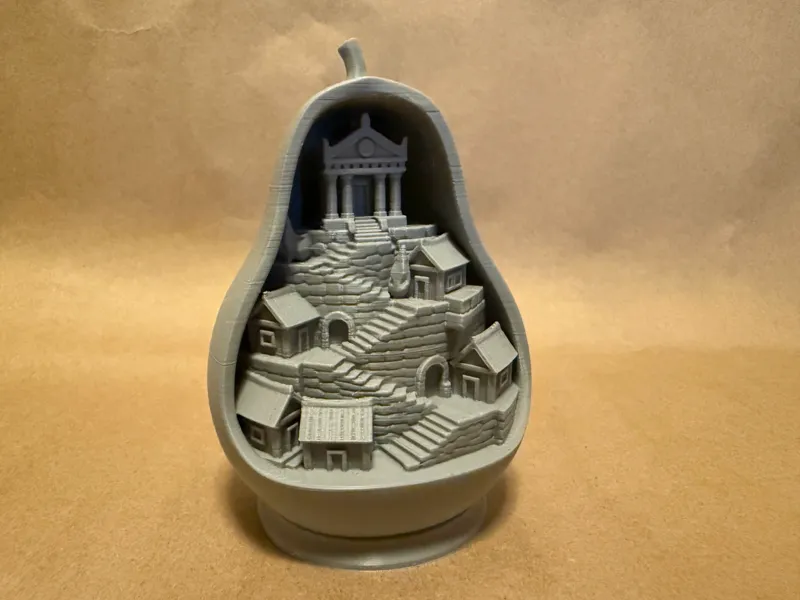 Hidden Village Pear Statue