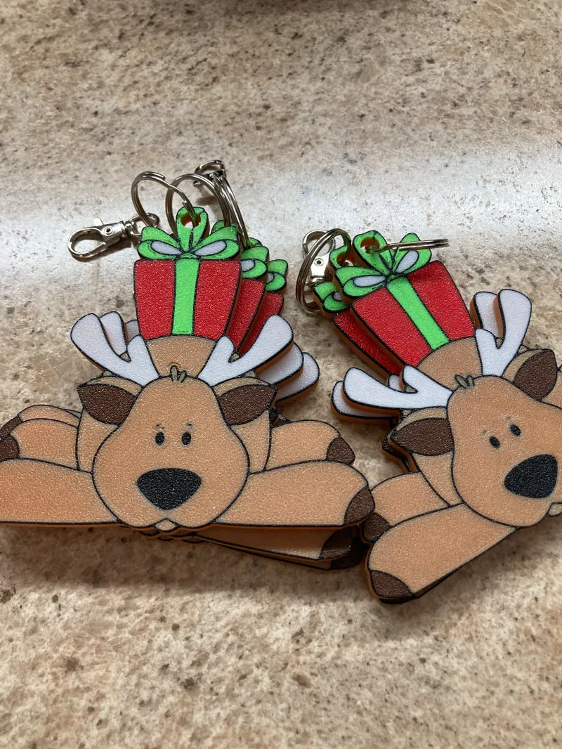 Holiday Reindeer keychain
