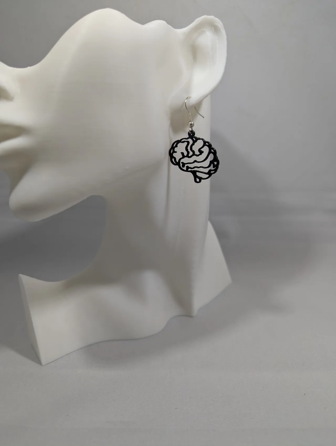 Brain earrings view 3