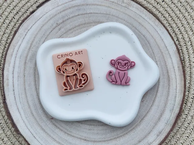 Monkey Polymer Clay Earrings Cutter