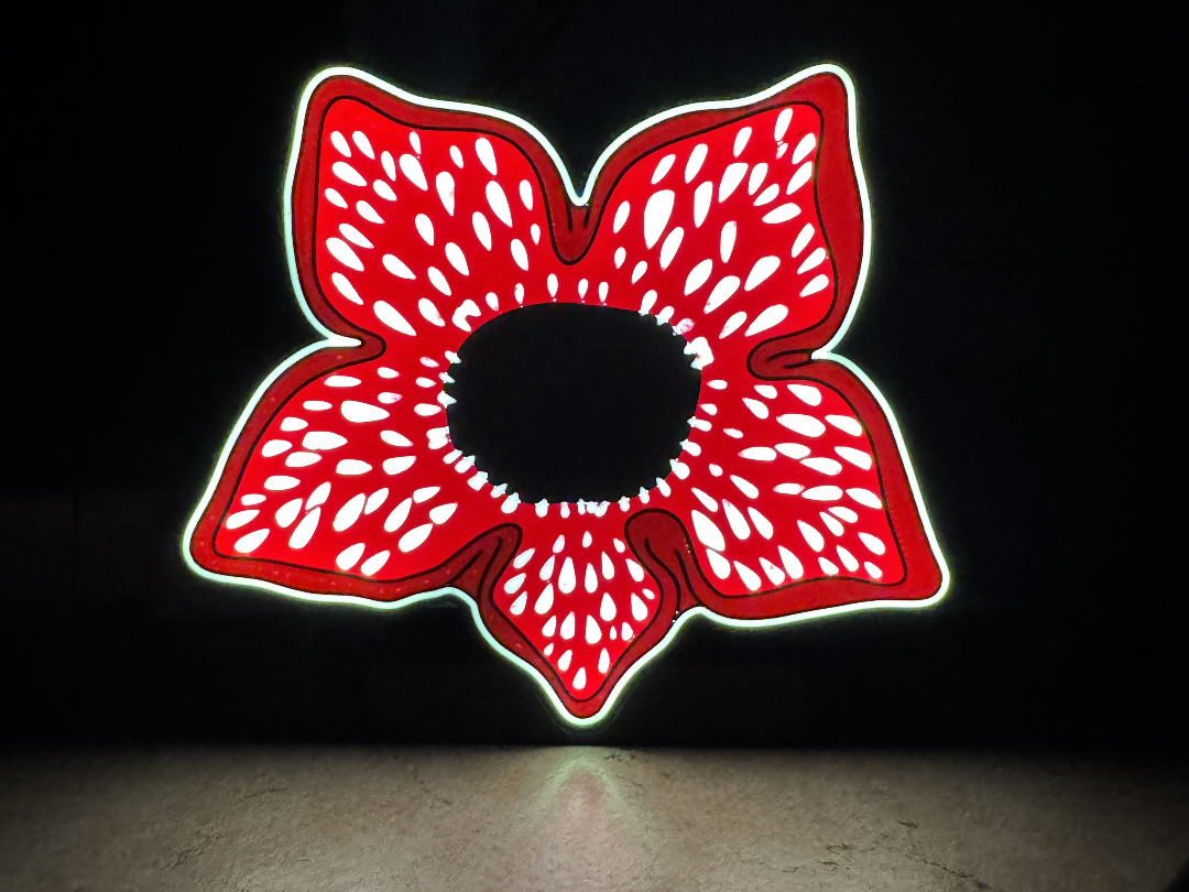 Demogorgone Stranger Things Lighbox con appoggio