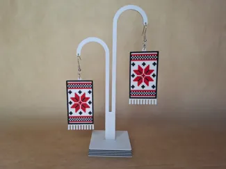 Folk Earrings | Ukrainian Embroidery Style