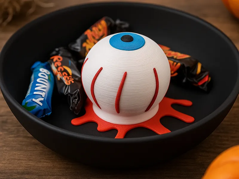 Halloween Candy Bowl mit Augapfel