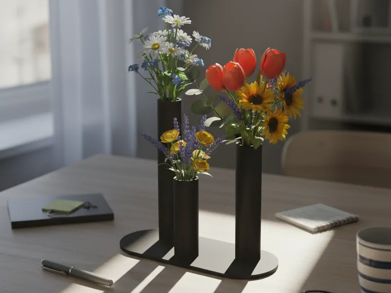 Three towers vase