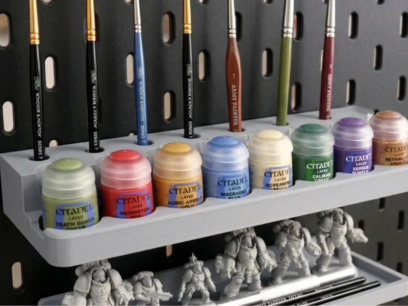 Citadel Paint 5 slot + Brushes & Tray for Skadis
