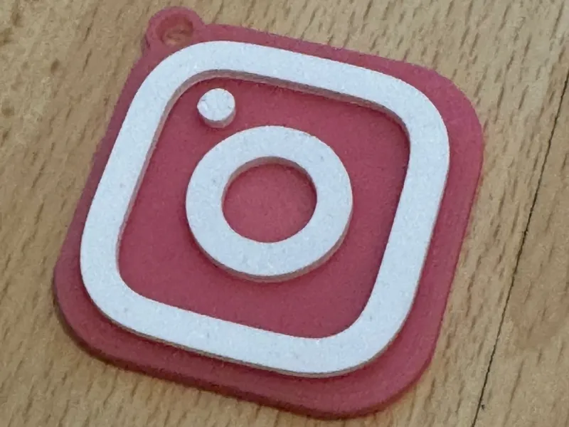 Smart Instagram NFC Tag Key Ring