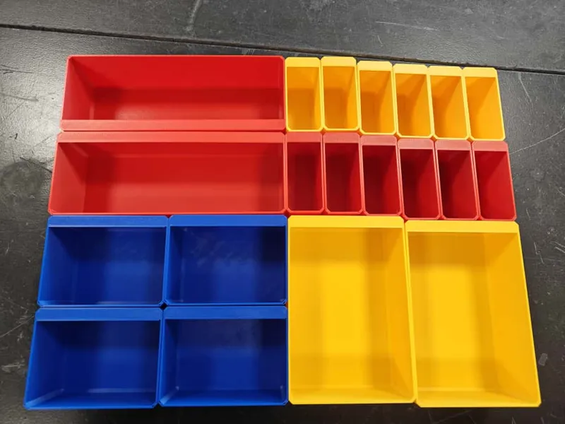 Modular Sorting Bins With Sorting Tray
