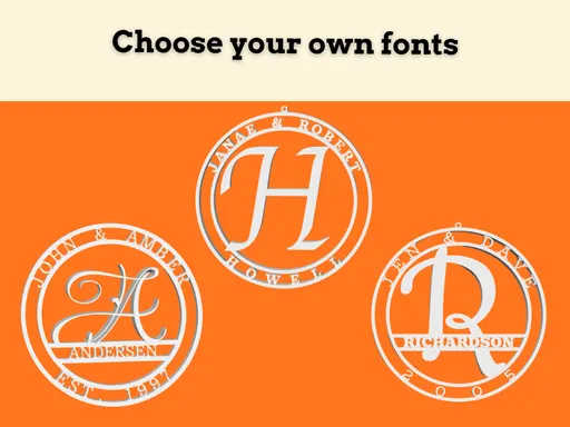 Make your own Circular Monogram Sign - Free 3D Print Model - MakerWorld