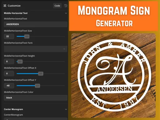 Créez votre propre enseigne circulaire à monogramme