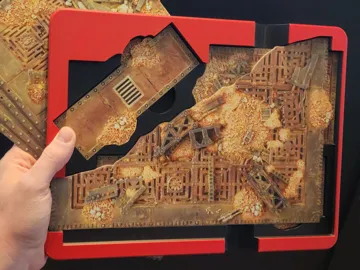 Caja o estuche: Cardboard Terrain Footprint template box — vista de referencia 3