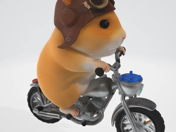 hamster on a bike 
