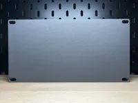 3HE Blindplatte - versteift + Mittelsteg [10 Zoll Rack]