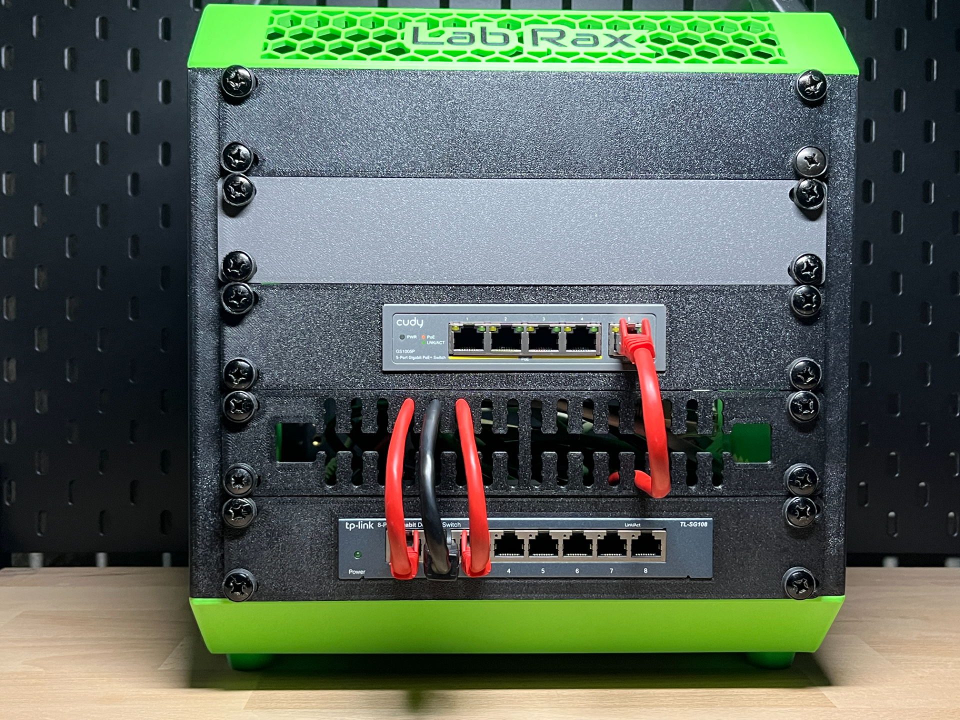 10" Rack Blindplatte mit Versteifung von 1 - 3HE