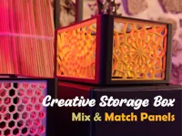Complete Storage Box - Frame & 4 Unique Panel Designs