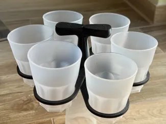 Becherhalter mit Griff für 6 Becher Partyzubehör