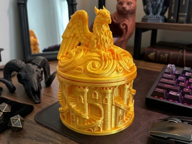 Gryphon Castle Treasure Box & Dice Vault Lid