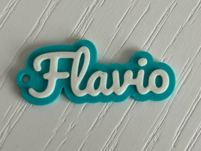 Flavio - 3d printed name keychain personalized