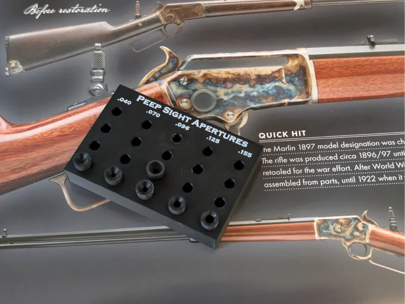 Peep Sight Apertures and Storage Block
