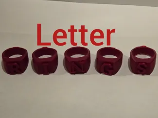 letter rings