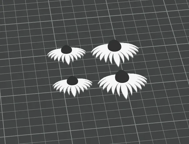 Flower Earrings, 2 sizes in 2 colors view 2