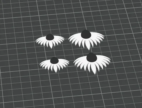 Flower Earrings, 2 sizes in 2 colors view 2