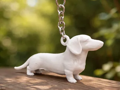Mini Dachshund, Sausage Dog KeyChain