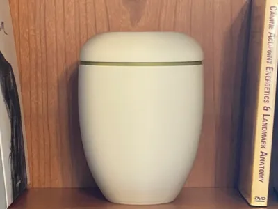 Urn with lid