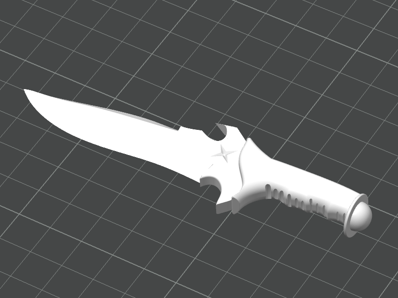 Miniatura 1 do modelo 3D 匕首 仅7g20分钟快速打印