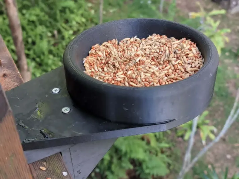 Balcony Railing Bird Feeder Bowl