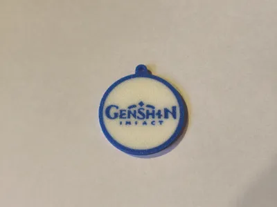 Genshin Impact Hoyoverse game logo keychain