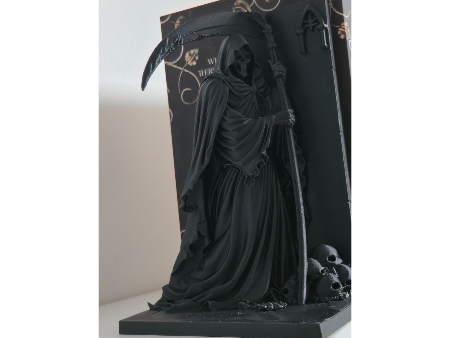 Grim Reaper Bookend –  Left Side Book Holder