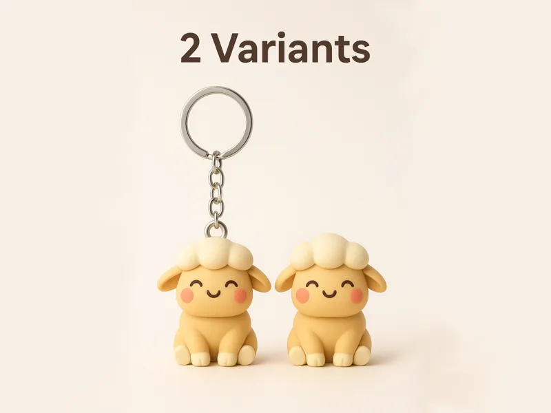 Kawaii Sheep Keychain  (2 Variants)