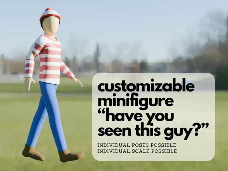 H0 Scale Minifigure "Have you seen this guy?"