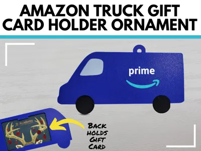Amazon Truck Gift Card Holder Bag Tag Ornament
