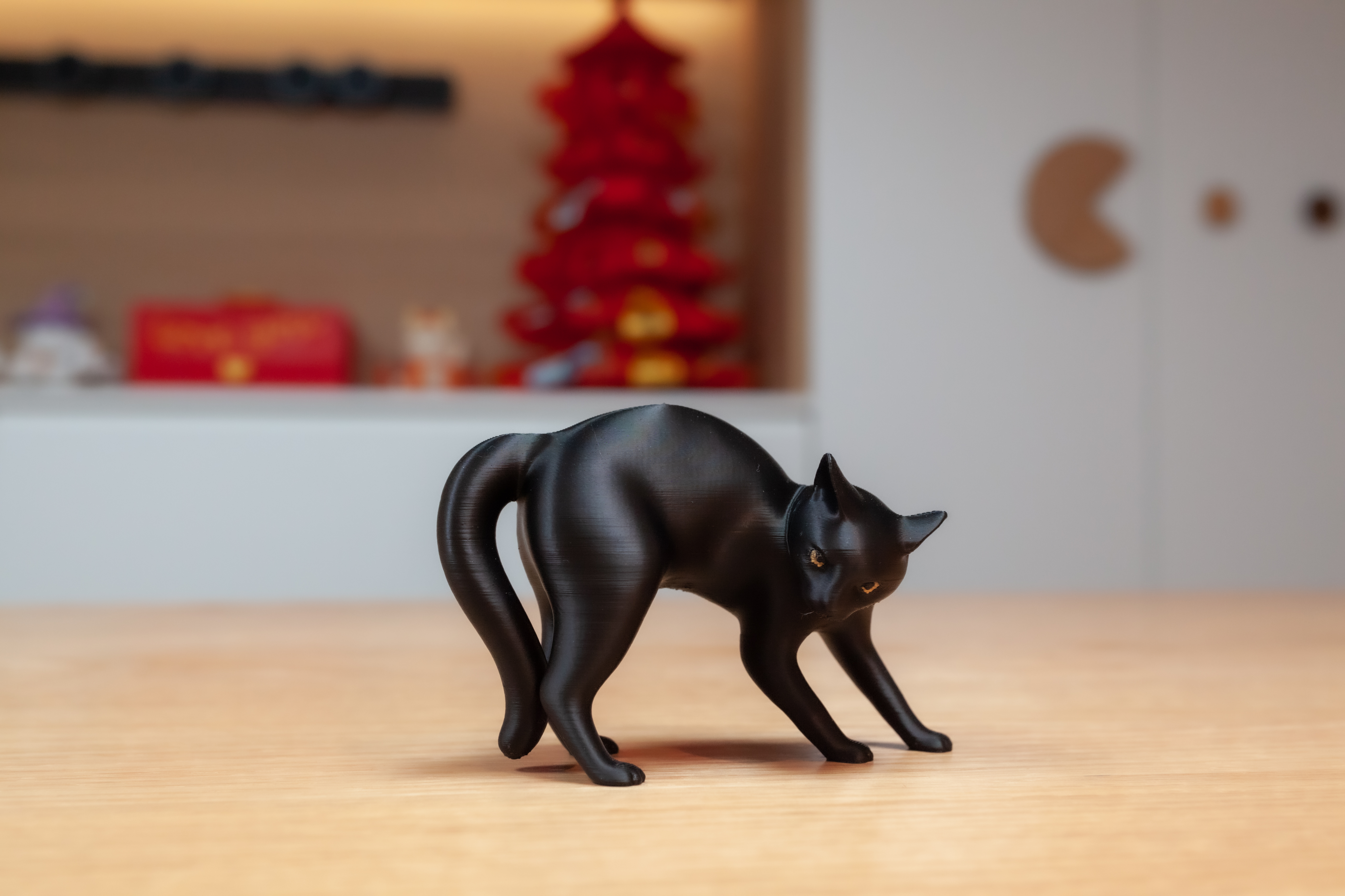 Miniatura 2 do modelo 3D 犟猫猫雕塑摆件